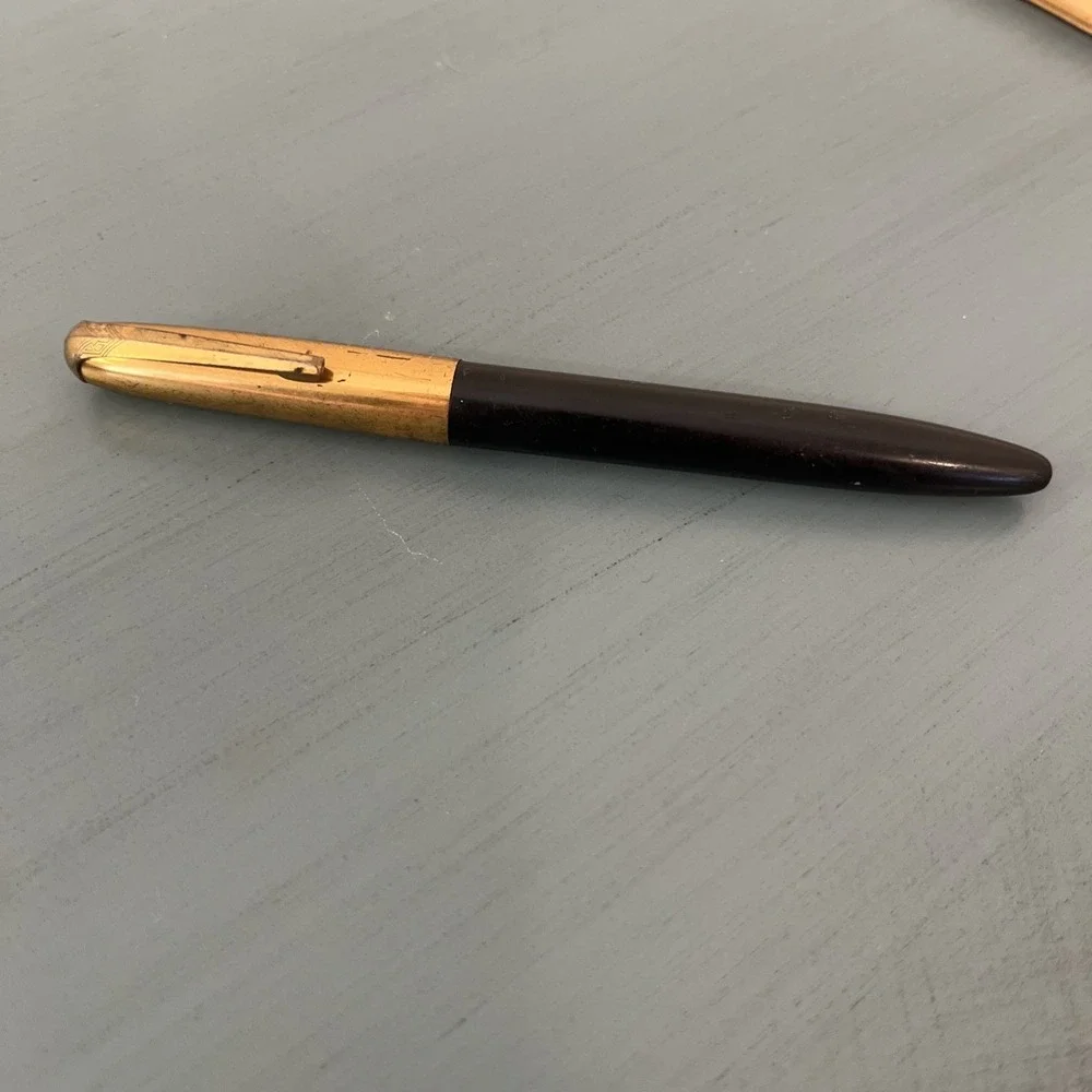 Vintage Bob Blythe B-B Rol Rite Black Gold Tone Ballpoint Pen